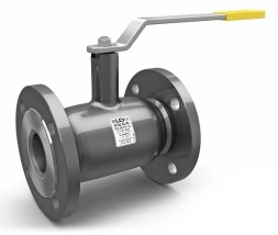 KSH.Ts.F.XXX.25.02 SP Ball valve with/through. LD KSHTSF PN25, Steel 20 /Stainless steel. 1.4308 /PTFE steel, flange/flange