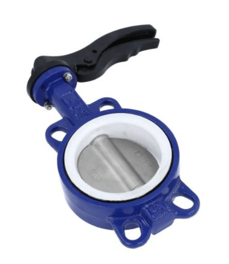 Disc butterfly valve gate DN150, PN10/16, overall length EN558-20, GGG/PTFE/stainless steel 1.4408, max.120°C