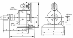 Gear motor GL-5PA 0.55 kw YTC112-4A i=7657 5500 Nm
